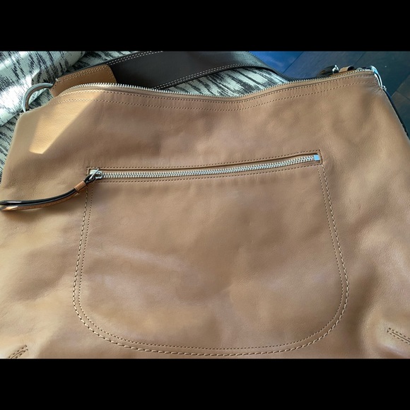 Coach tan/camel leather large satchel shoulder bag - Picture 3 of 4